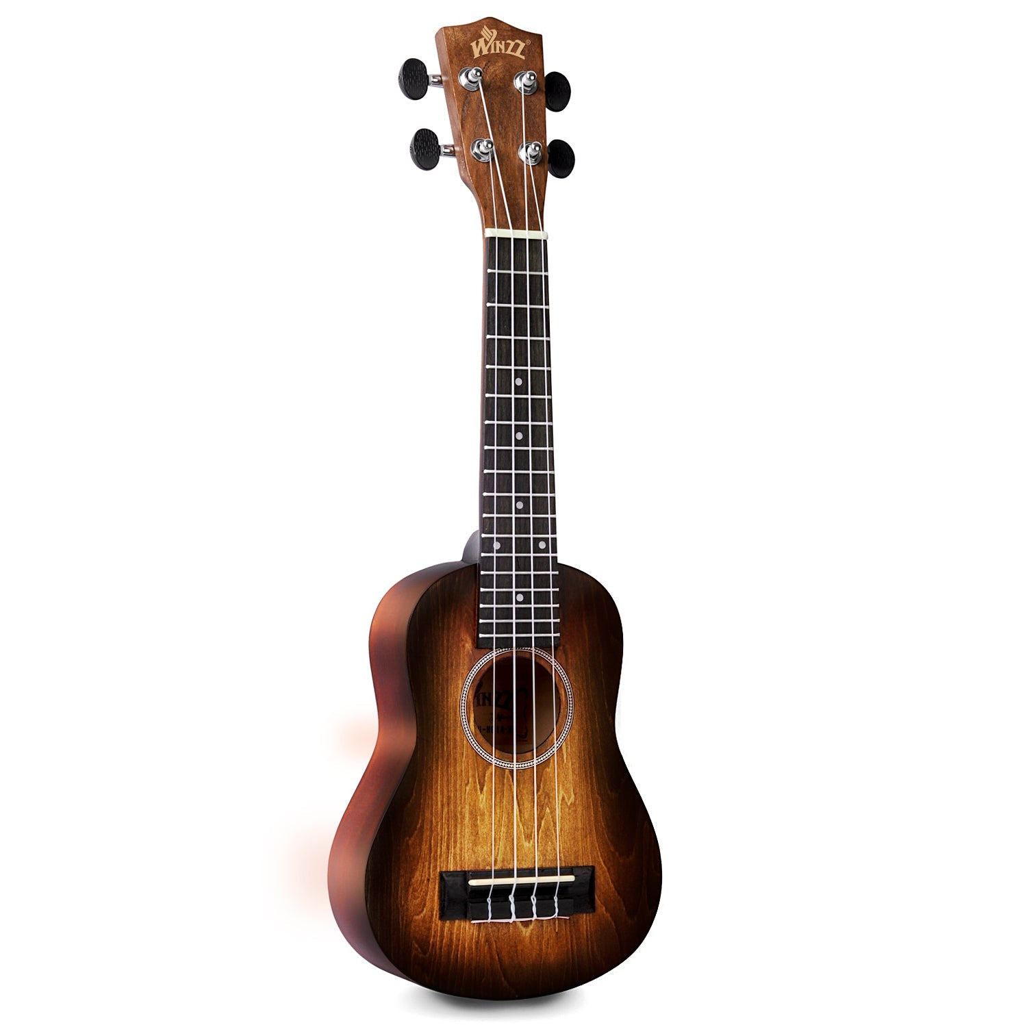 WINZZ HAND RUBBED Series-AU-H01A Vintage Hawaiian Beginner Ukulele,Brown - winzzguitars